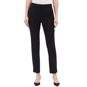 NWT Lafayette 148 Womens Black Cuffed Ankle Dress Pants MPB15R-6147 Size 18